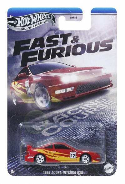 Maket makine Hot Wheels Silver Series Fast and Furious, 96 Acura Integra GSR, 1:64, për koleksionistë