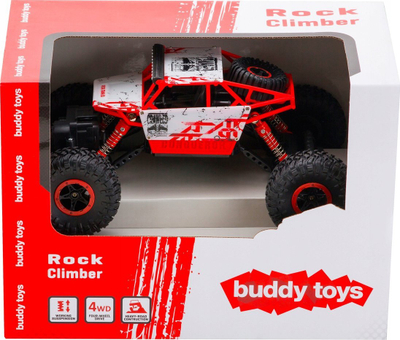 Автомобил со далечински управувач Buddy Toys BRC 18.610 Rock Climber, размер 1:18, 2.4 GHz, црвена
