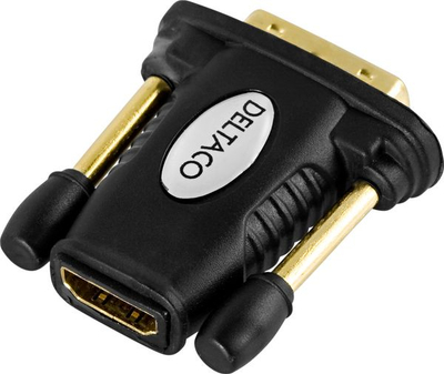 Adapter video Deltaco HDMI në DVI-D, Full HD 60Hz, ngjyrë e zezë