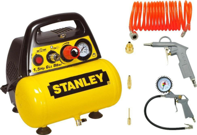 Kompresor ajri Stanley C6BB304STN071, 6L, 8 bar, i verdhë