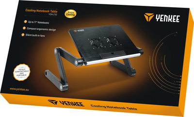 Stand Ftohës për laptop Yenkee YSN 210, 17'', i zi