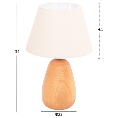 Llambë tavoline Conni Φ23x34Hcm (HM4710), bardhë