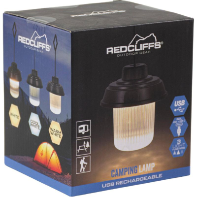 Lampë kampingu Redcliffs Camping, LED 1W, rikarikues me USB, jeshile