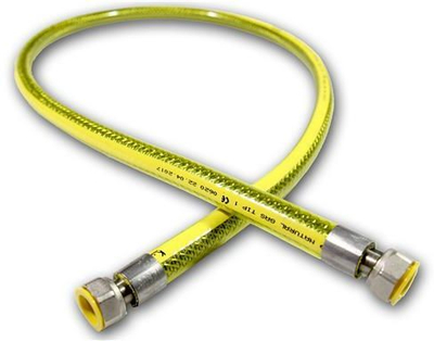 Kabllo lidhëse për gaz Mora PVC braid F1 / 2-F1 / 2 L-1500 me dy vida kthyese