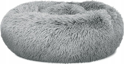 Shtrat për kafshë Leobert Plush S, 40cm, kundër rrëshqitjes, gri e çelët