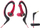 Kufje në vesh Audio Technica SonicSport, sportive, të kuqe