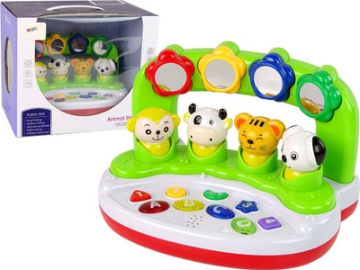 Lodër interaktive Leantoys Animal Piano, me drita dhe tinguj, shumëngjyrëshe