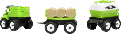 Set kamion lodër Mega Creative Farmer Truck, me rimorkio dhe cisternë, jeshil