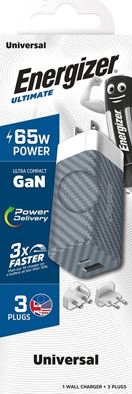 Karikues muri Energizer A65MU, Power Delivery dhe Quick Charge, universal, gri