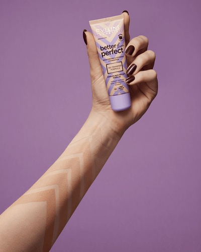 Fondatinë Eveline Cosmetics Better Than Perfect, mbulim i plotë, efekt hidratues, 30 ml, ngjyra 05 Creamy Beige Neutral