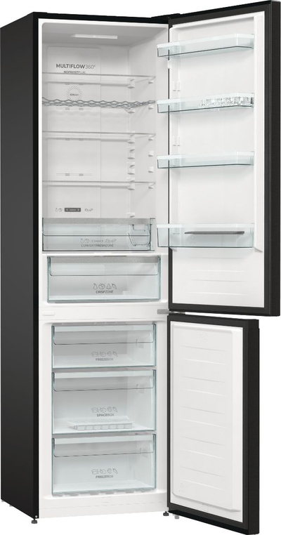 Frigorifer kombinë Gorenje NRK620EABXL4, 331L, NoFrost, i zi