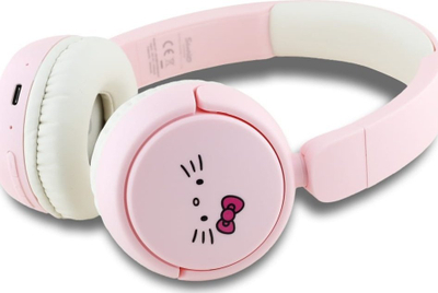 Kufje Bluetooth Hello Kitty HKOBHV6ROKFP, wireless, over ear, rozë