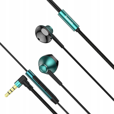 Kufje në vesh Baseus Encok H06, me mikrofon, kabllo 1.2m 3.5mm, jeshile