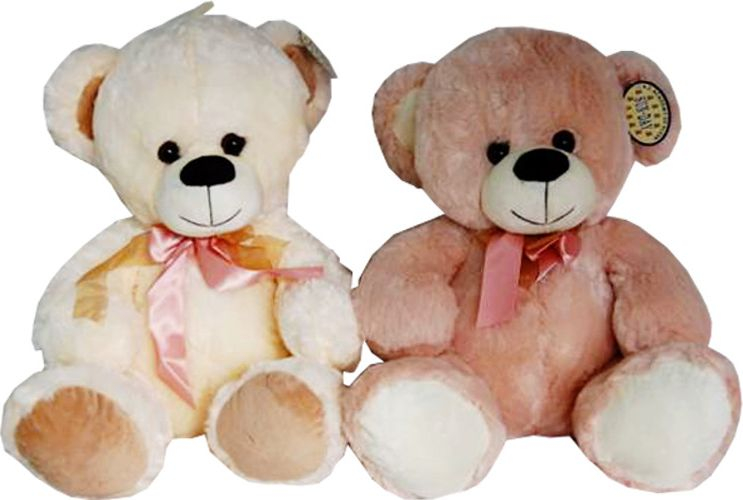 Arush pelushi Sandy Teddy Bear, me fjongo, ngjyrë bezhë