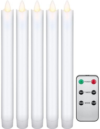 Set qirinj LED Goobay, 5 copë, dyll i vërtetë, të bardhë