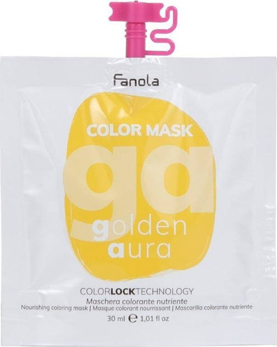 Maskë ngjyruse flokësh Fanola Color Mask Golden Aura, 30 ml, për flokë biondë, me ngjyrë të artë