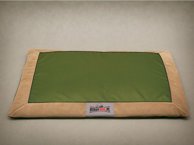 Shtrat qeni Hobbydog Mat Sofa, L 90x70 cm, Oxford rezistent, jeshile me bezhë