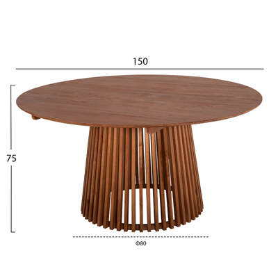 Set ngrënieje 5-pjesësh Permaine Φ150x?cm & 4 karrige (HM21076.01)