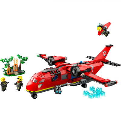 Set lodër LEGO City Fire Rescue Airplane 60413, aeroplan zjarrfikës, 6+ vjeç, shumëngjyrësh