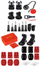 Set aksesorësh PULUZ Combo Kits 53 in1, 53 pjesë, universal, i zi