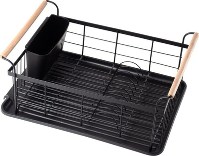 Tharëse enësh Vilde, 42.5x29.5x19 cm, metal dhe plastikë, e zezë