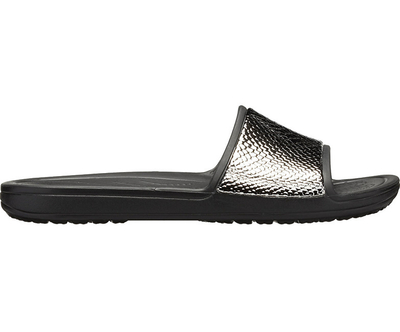 Papuçe Crocs 205737-0FG, të zeza/metalike 34-35 mCC0398-34-35