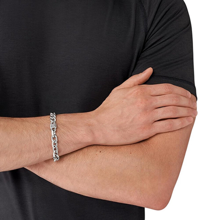 Byzylyk për meshkuj Armani Exchange, i argjendtë