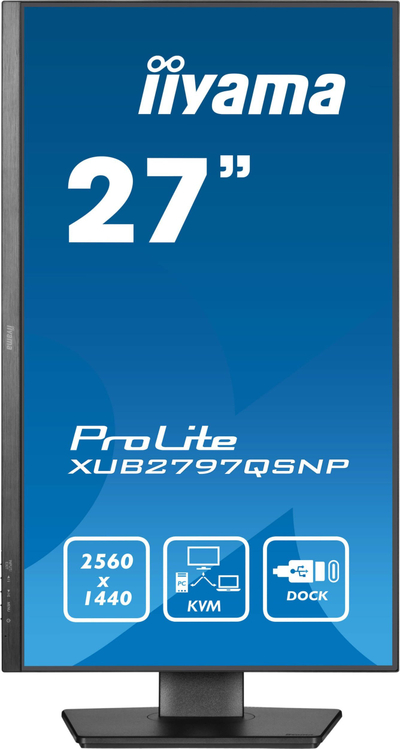 Monitor Iiyama ProLite XUB2797QSNP B1, 27", WQHD 2560 x 1440, i zi