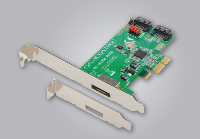 Kartë kontrolli Dawicontrol DC-610e, PCIe 2.0 x1, 2x SATA 3 dhe eSATA