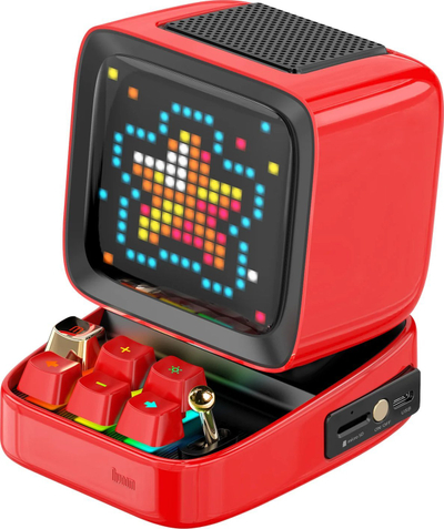 Altoparlant Bluetooth Divoom Ditoo Plus, RGB, pixel art, i kuq