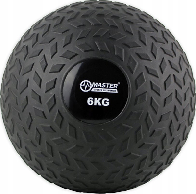 Top fitnesi Master Slam Ball 6kg, diametër 23cm, i zi