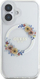 Mbulesë telefoni Guess IML Flowers Wreath për iPhone 16 Plus 6.7", MagSafe, transparente