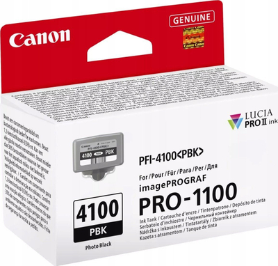 Patron boje Canon PFI-4100PBK Photo Black, për imagePROGRAF PRO-1100, e zezë