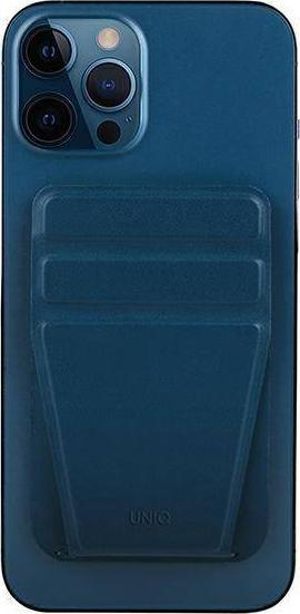 Mbajtëse magnetike telefoni Uniq Lyft, snap on, portofol kartelash, blu
