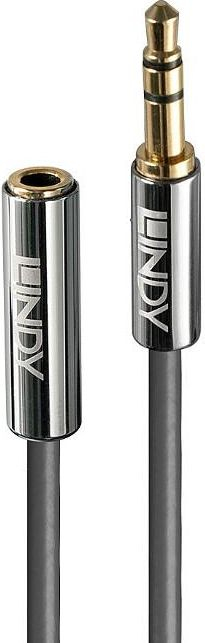 Kabllo audio Lindy Jack 3.5mm - Jack 3.5mm, 0.5 m, ngjyrë argjendi