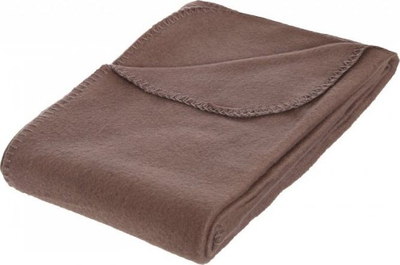 Mbulesë fleece pa markë, 125 x 150 cm, poliester, ngjyrë taupe