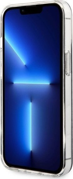 Set aksesorësh Guess GUBPP13LH4EACSK për iPhone 13 Pro, kapak i fortë MagSafe edhe karikues wireless, i zi