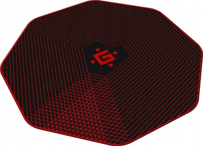 Tapet poshtë karriges gaming Defender TEKTA, 116 x 116 cm, gomë edhe pëlhurë, zi me të kuqe