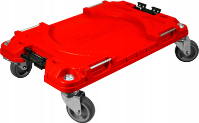 Platformë transporti Qbrick System Ultra HD PRO, mban deri 100 kg, me rrota, e kuqe