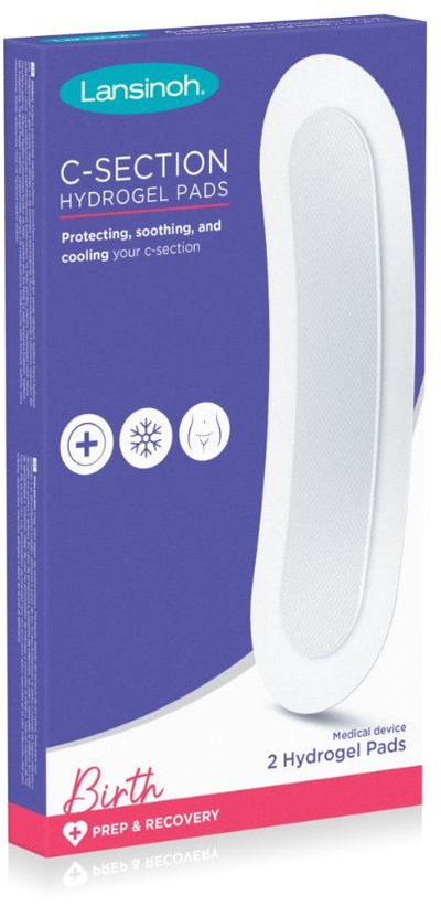 Ладилни перничиња за царски рез Lansinoh C section Hydrogel Pads, 2 парчиња, проѕирни