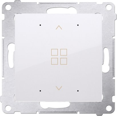 Buton elektronik për roleta Simon 54, 230V, montim nën suva, i bardhë