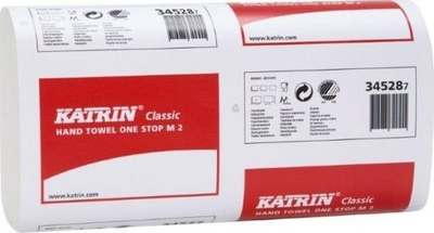 Хартиени пешкири Katrin Classic Hand Towel Non Stop M2, 2-слојни, Z-преклоп, бели