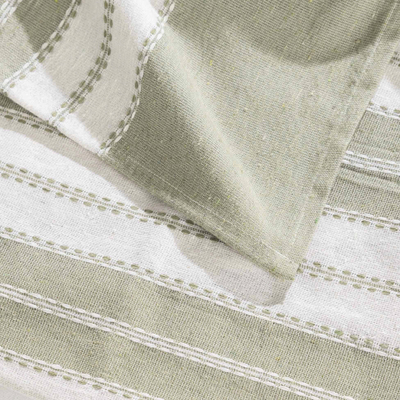 Mbulesë krevati Douceur d’Intérieur Abby Striped, 180x220 cm, pambuk poliester, jeshile me vija