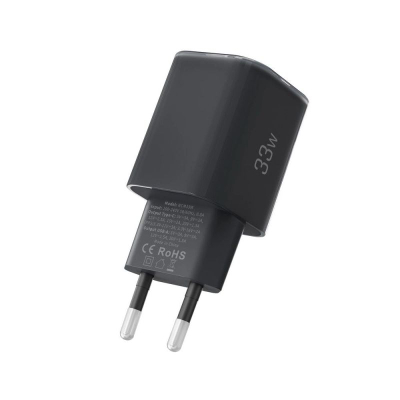 Полнач за ѕид Tech-Protect NCM33W, 33W PD QC3.0, 2 USB порти, црн