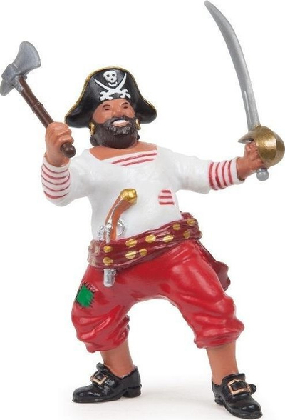 Figurë lodër pirat PAPO Pirates and Corsairs Pirate with Axe, plastik, me sëpatë, shumëngjyrëshe