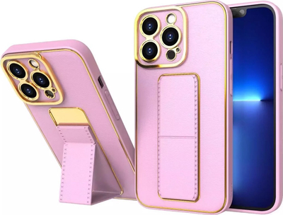Mbrojtëse telefoni New Kickstand Case për iPhone 13 Pro, me këmbëz mbajtëse, rozë