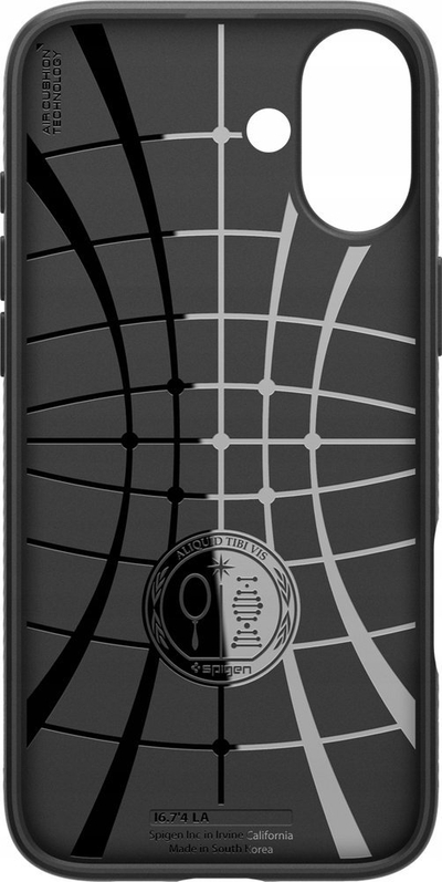 Kapak telefoni Spigen Liquid Air për iPhone 16, matte, i zi