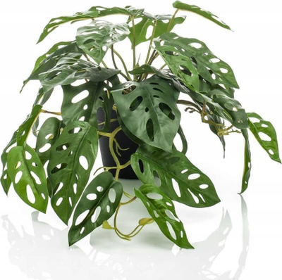 Bimë artificiale Emerald Monkey Monstera Bush, 55 cm, në vazo, e gjelbër