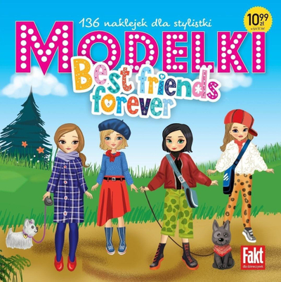 Libër me ngjitësa Best Friends Forever Models, 136 ngjitësa, për stiliste fëmijë, në polonisht
