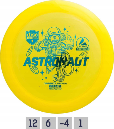 Disk golfi Discmania Active Premium Astronaut, driver distance, plastikë e tejdukshme